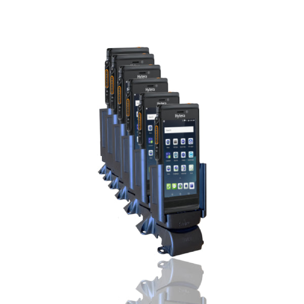Hytera PNC550 6-Bay Desktop Charger for Two-Way Radios | Fast Charging Station for Walkie Talkies | Perfect for Security, Construction & Emergency Teams