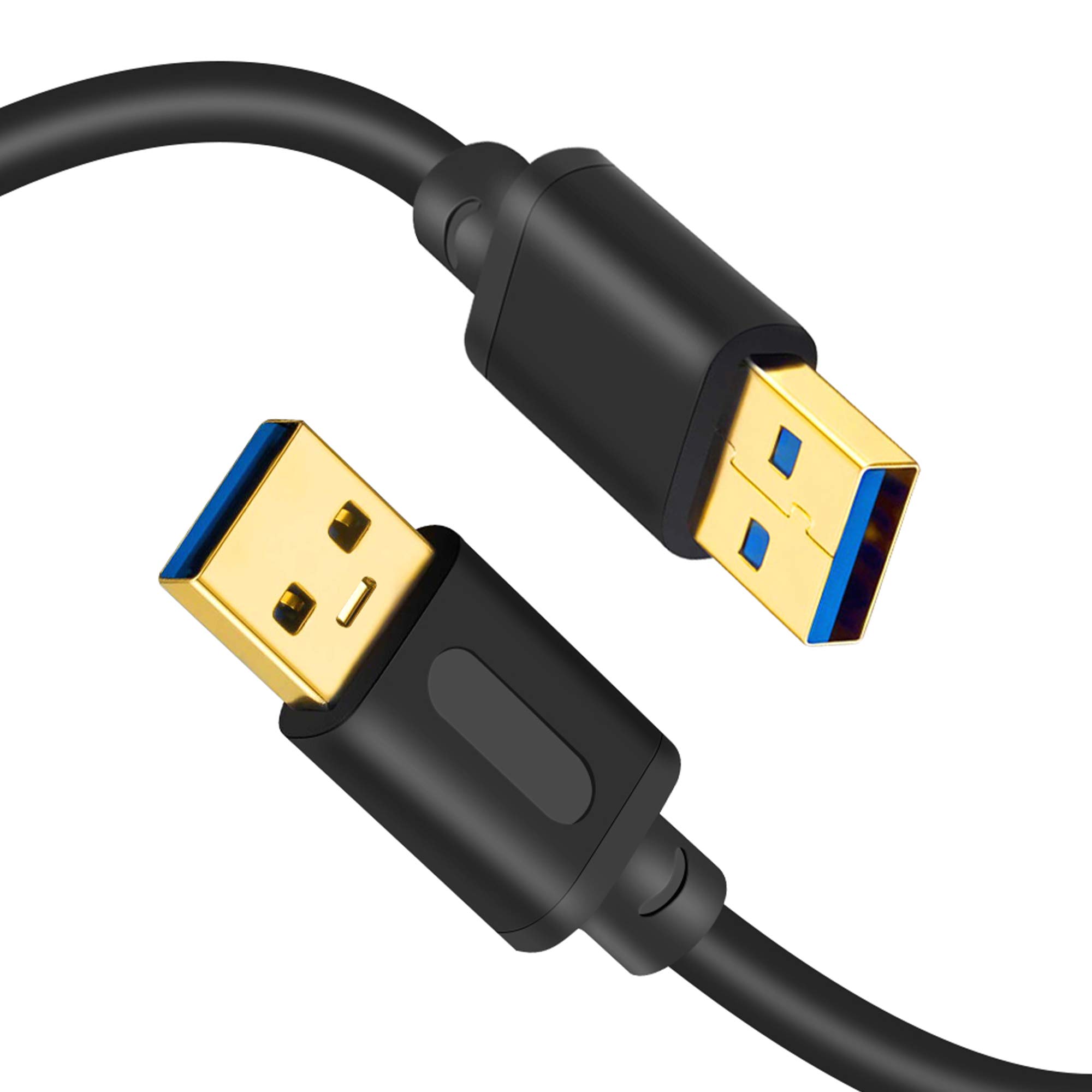 Tan QY 20Ft USB 3.0 A Male to A Male Cable - High Speed Data Transfer & Charging Cord for PC, Laptop, Hard Drive, Printer & More | Durable 20 Foot USB Extension Cable for Home & Office Use