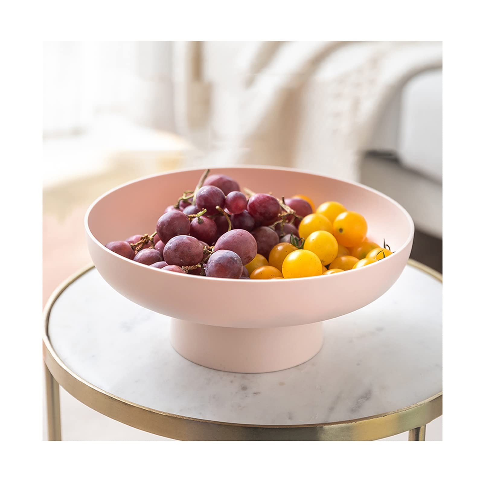 Modern Plastic Fruit Bowl with Hollow Drain - Stylish Snack & Candy Tray for Living Room, Kitchen, or Dining Table - Perfect for Fresh Fruits, Party Snacks, and Home Decor (Color: A)