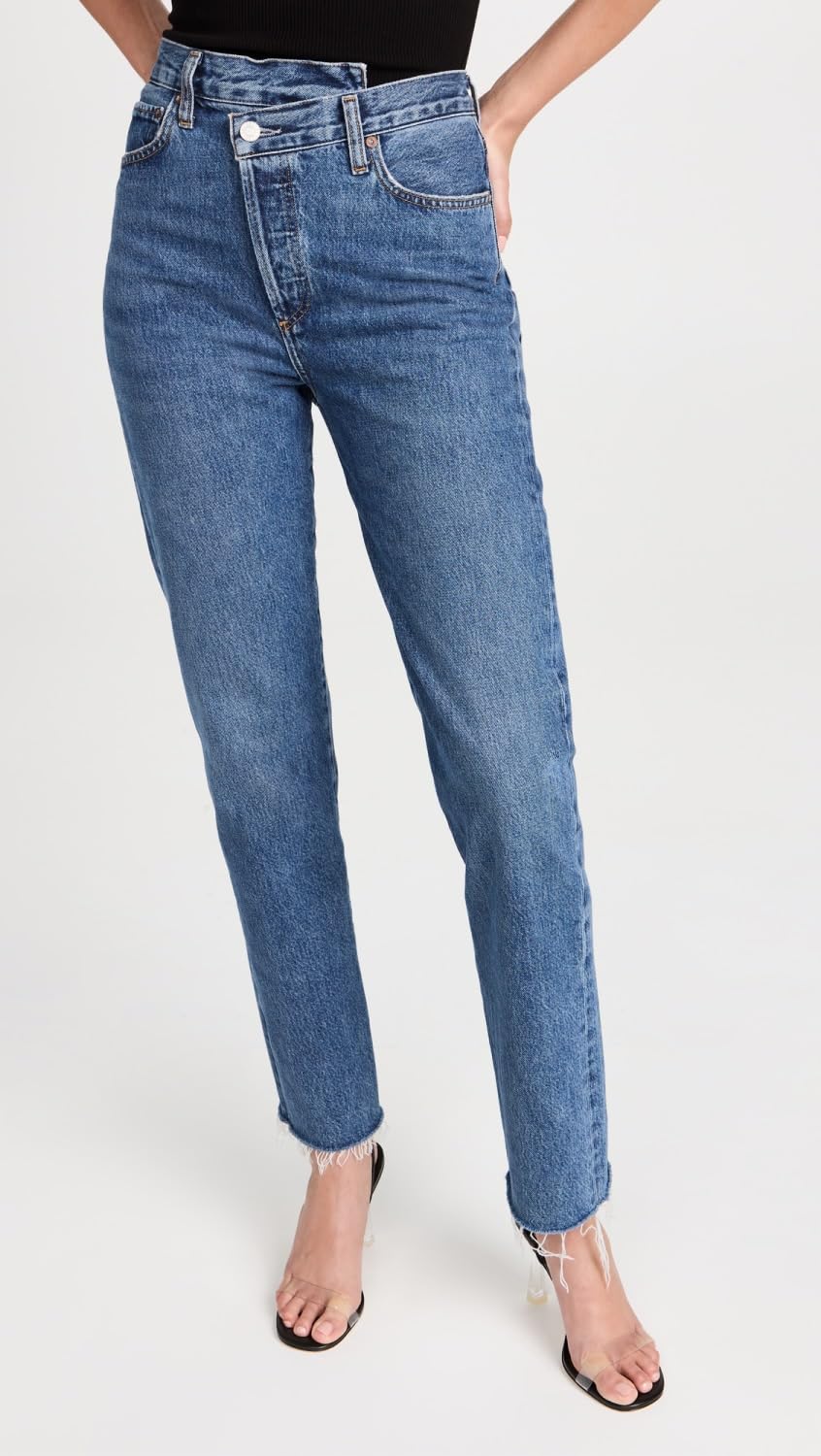 AGOLDE Women's Crisscross Straight Leg Jeans - High Waist Denim Pants for Casual & Streetwear Outfits | Perfect for Everyday Wear, Date Nights & Weekend Looks