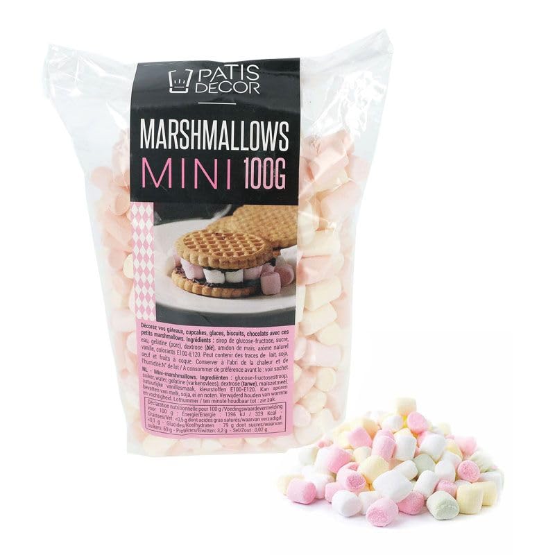 Mini Marshmallows for Hot Chocolate, Baking & Camping – Sweet & Fluffy Toppings for Desserts, Drinks & S'mores