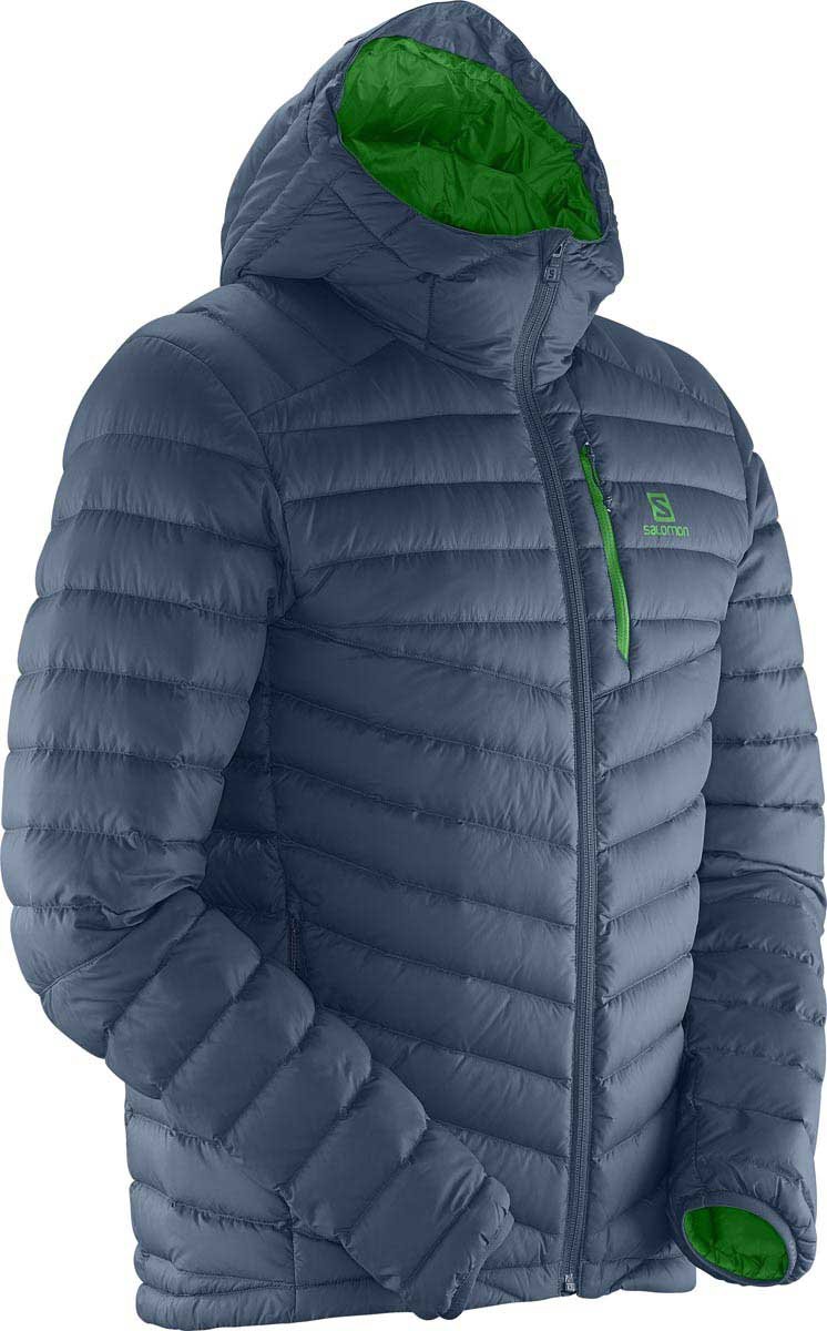 Salomon Men's Halo Down Hoodie II - Lightweight Insulated Winter Jacket for Hiking & Outdoor Activities | Water-Resistant & Warm Puffer Coat for Cold Weather Adventures