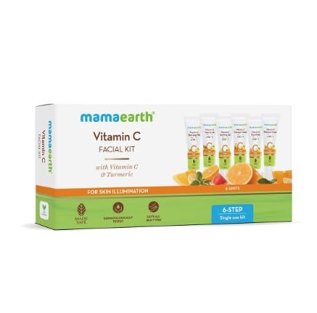 Vitamin C & Turmeric Face Care Kit for Skin Brightening - 60g | Glowing Skin Treatment for Day & Night Use