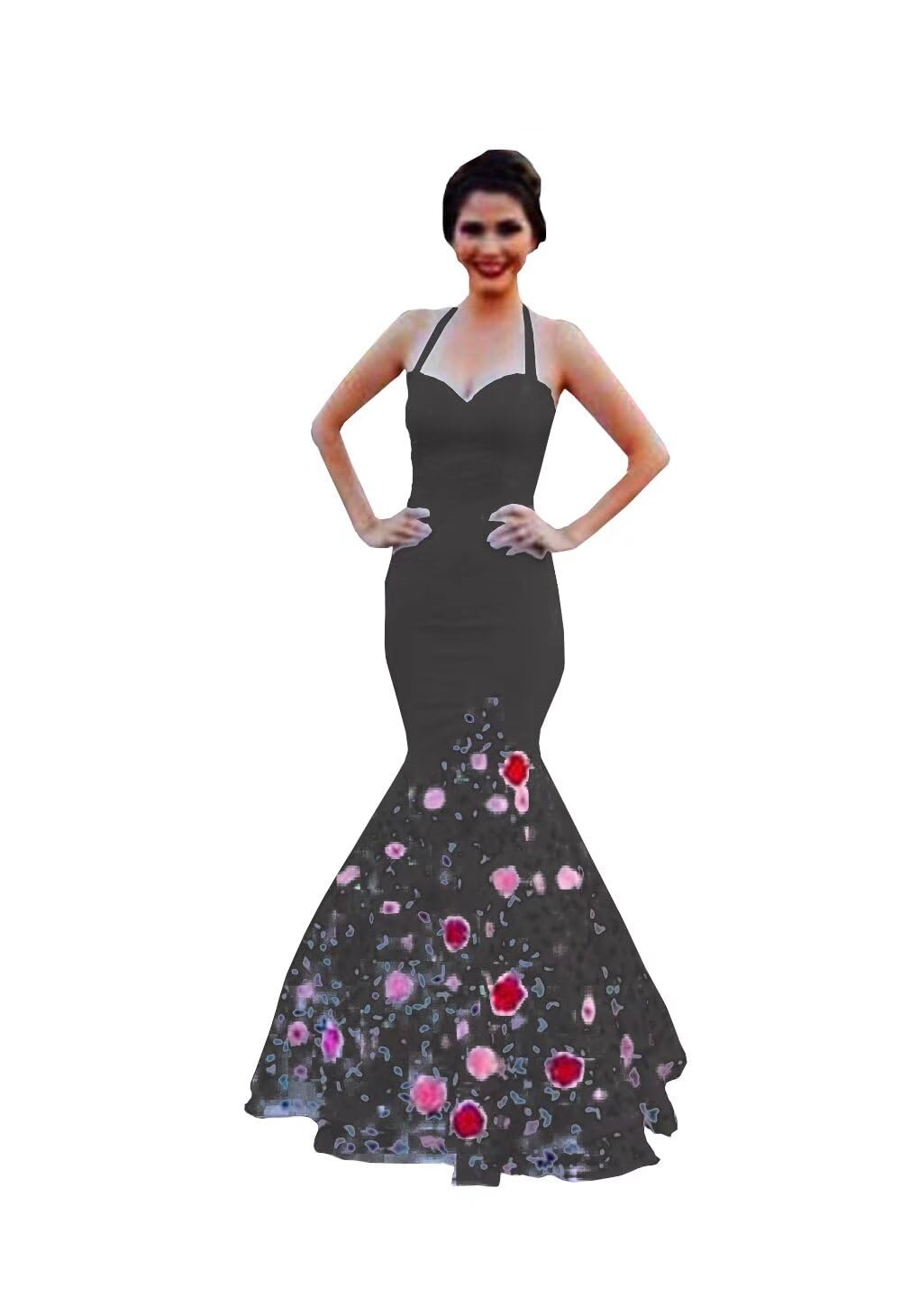 Elegant Mexican Embroidered Formal Dresses for Wedding Guest | Halter Top Mermaid Quinceañera Dress 2025 | Perfect for Weddings, Quinceañeras & Special Occasions