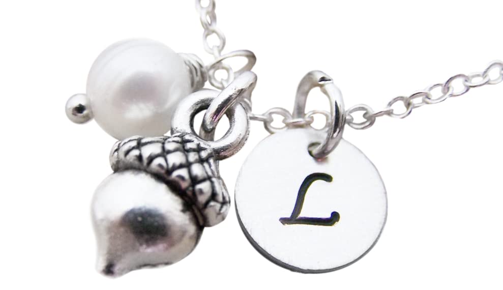 Personalized Tiny Acorn Charm Necklace - Sterling Silver Jewelry for Women, Dainty Nature-Inspired Pendant, Gift for Her - Perfect for Everyday Wear, Special Occasions & Nature Lovers
