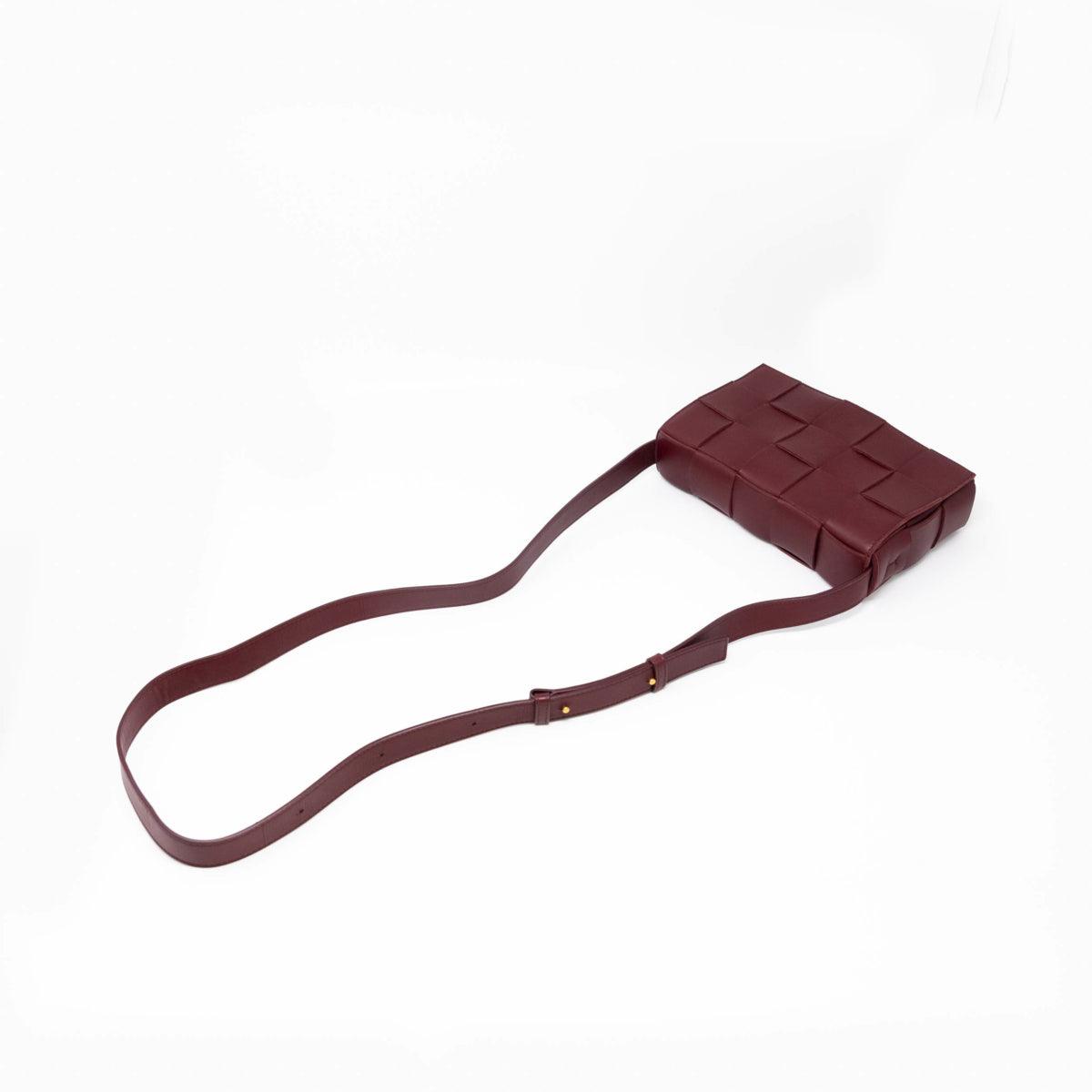 Bottega Veneta Burgundy Cassette Crossbody Bag - Luxury Leather Shoulder Purse for Women, Perfect for Date Night & Evening Events