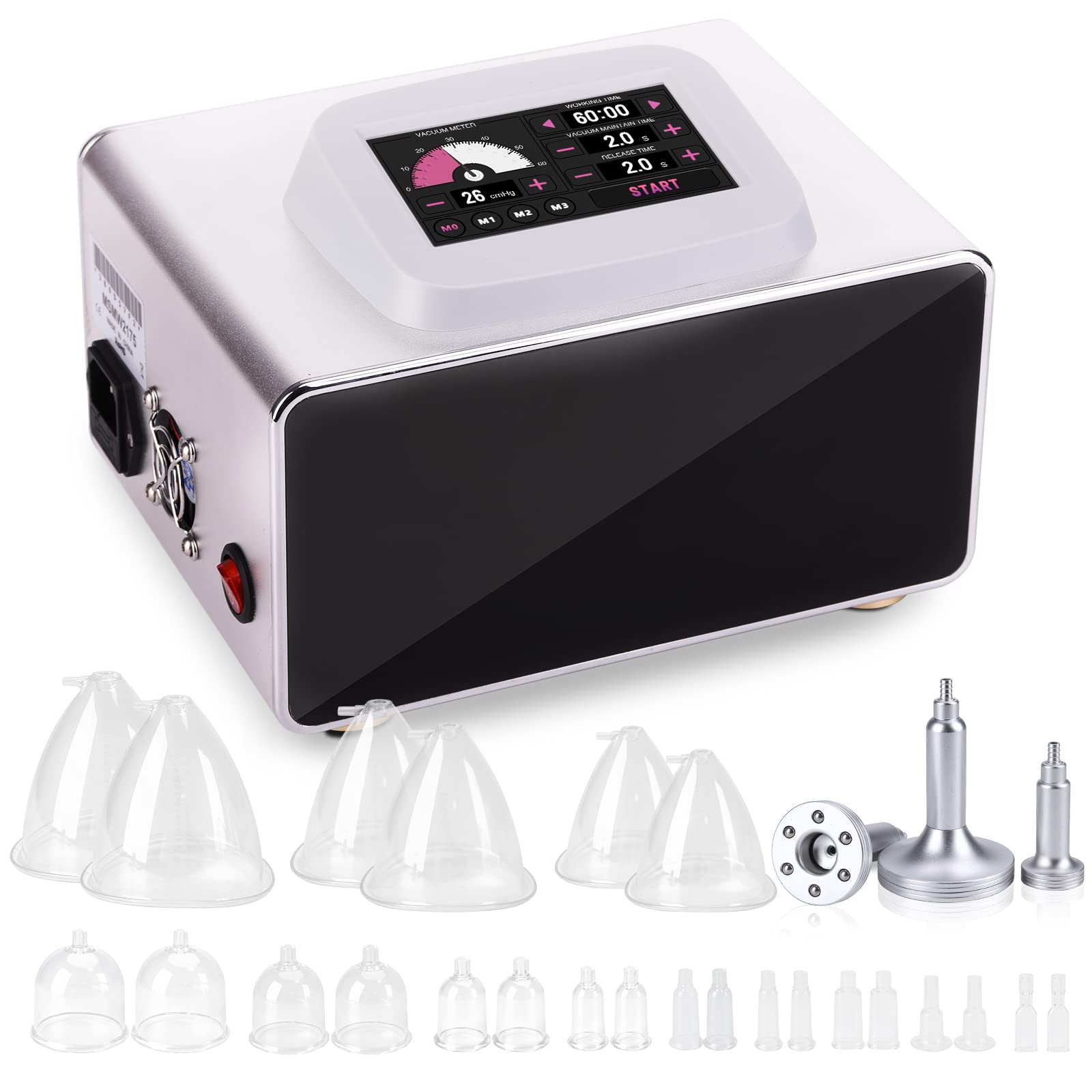 Yofuly Vacuum Therapy Machine for Body & Butt Lift - 24 Cups & 3 Gua Sha Handles, Upgraded Touch Screen Operation - Perfect for Home Spa, Cellulite Reduction & Muscle Relaxation