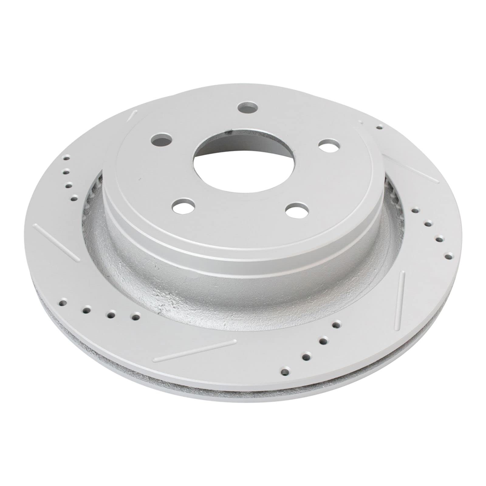 High Performance Ceramic Brake Pads & Slotted Drilled Rotors Kit - G-Coated Premium Quality - Fits 2007-2009 Chrysler Aspen, 2004-2009 Dodge Durango, 2002-2010 & 2011-2018 Ram 1500 - Perfect for Heavy Duty Towing, Off-Roading & Daily Commuting