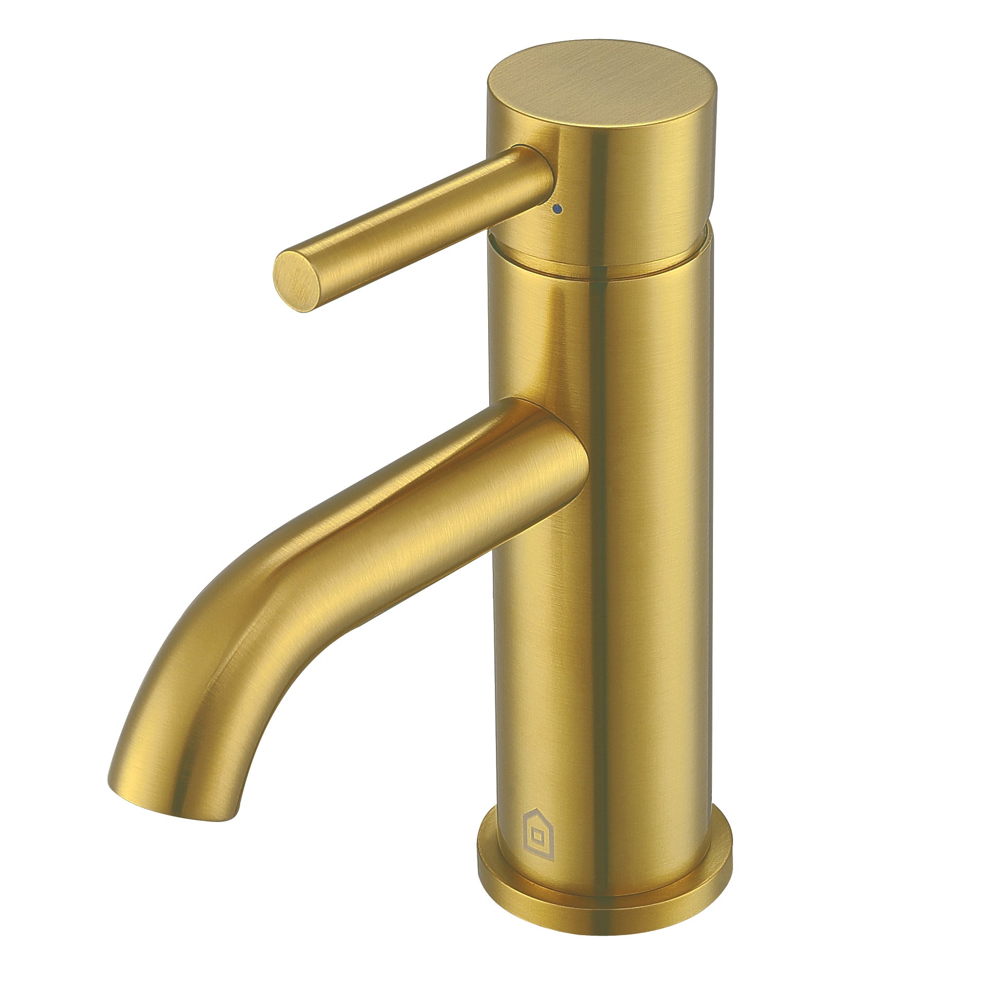 Valencia Series Single Lever Bathroom Faucet in Brushed Gold - Modern Waterfall Spout Design for Vanity Sink, Perfect for Home & Hotel Bathroom Renovation