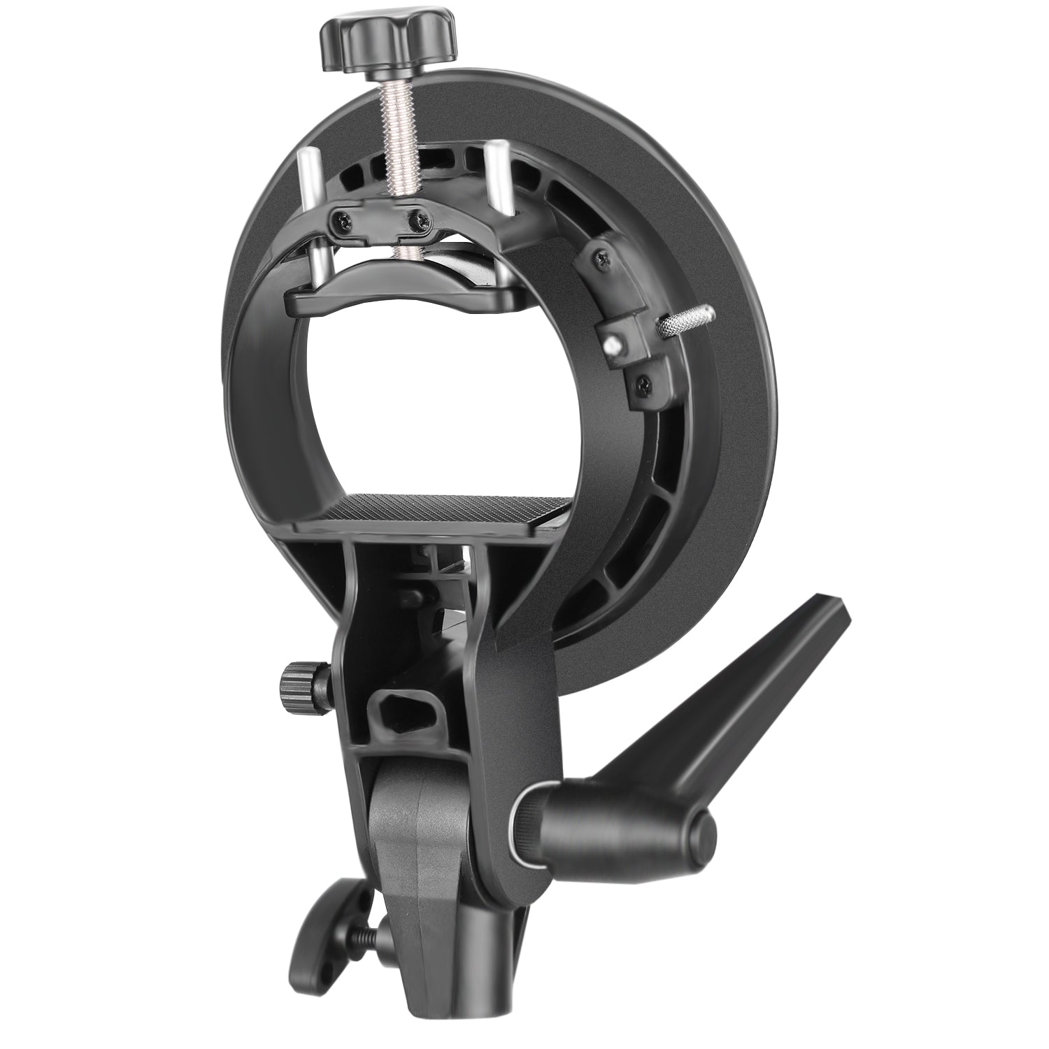 NEEWER S-Type Bracket Holder Mount for Speedlite Flash - Compatible with Canon Nikon Sony DSLR Cameras - Perfect for Studio Photography, Portrait Shoots & On-Location Lighting