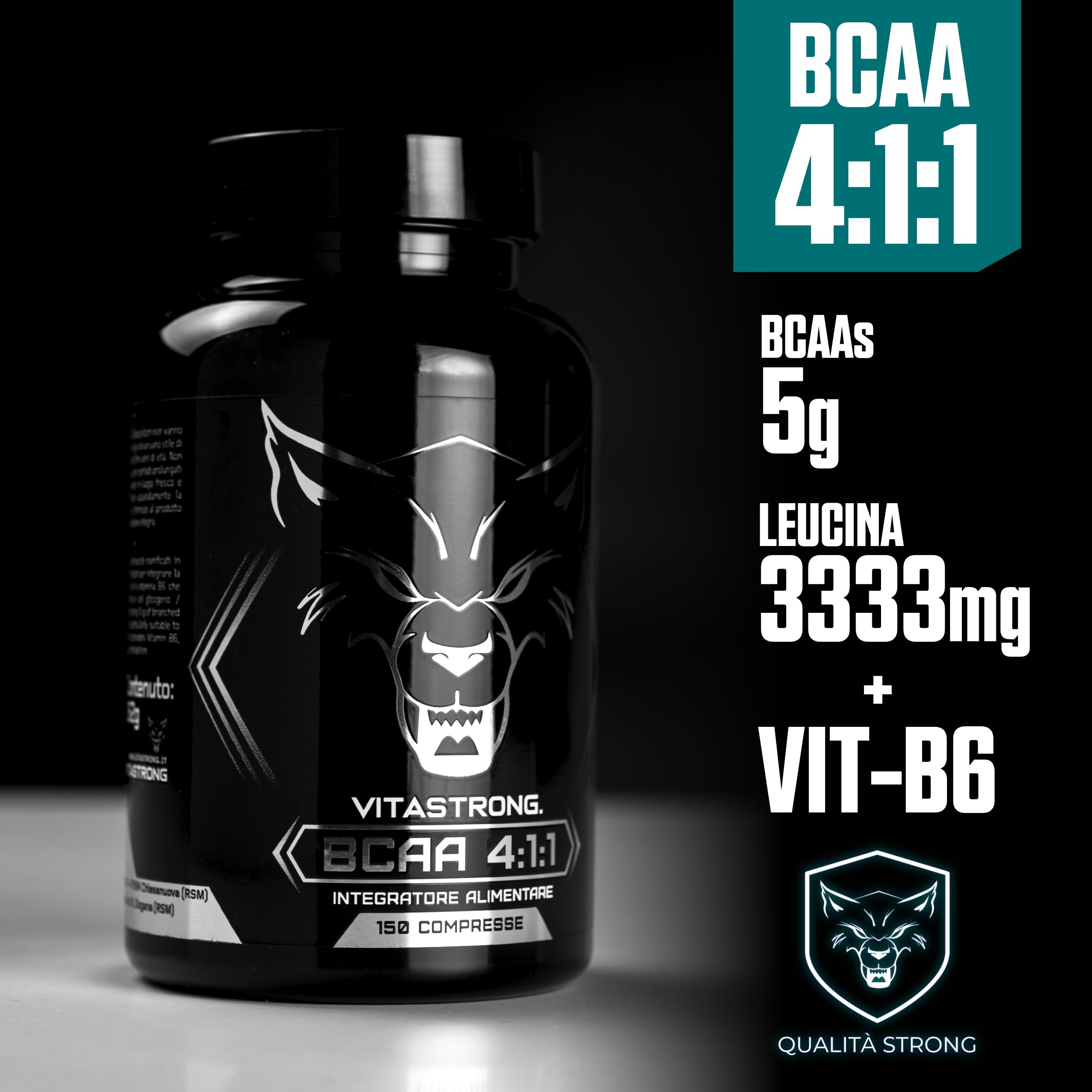BCAA 4:1:1 5000mg with Vitamin B6 - Pre/Post Workout Supplement - 150 Tablets for Muscle Recovery