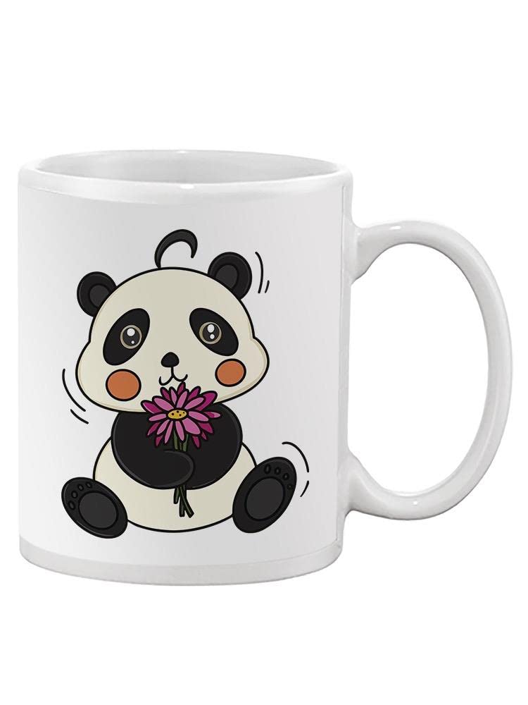 Cute Panda with Tulips Ceramic Coffee Mug - 15oz Insulated Tea Cup for Hot & Cold Drinks - Perfect for Home, Office, or Gift Giving