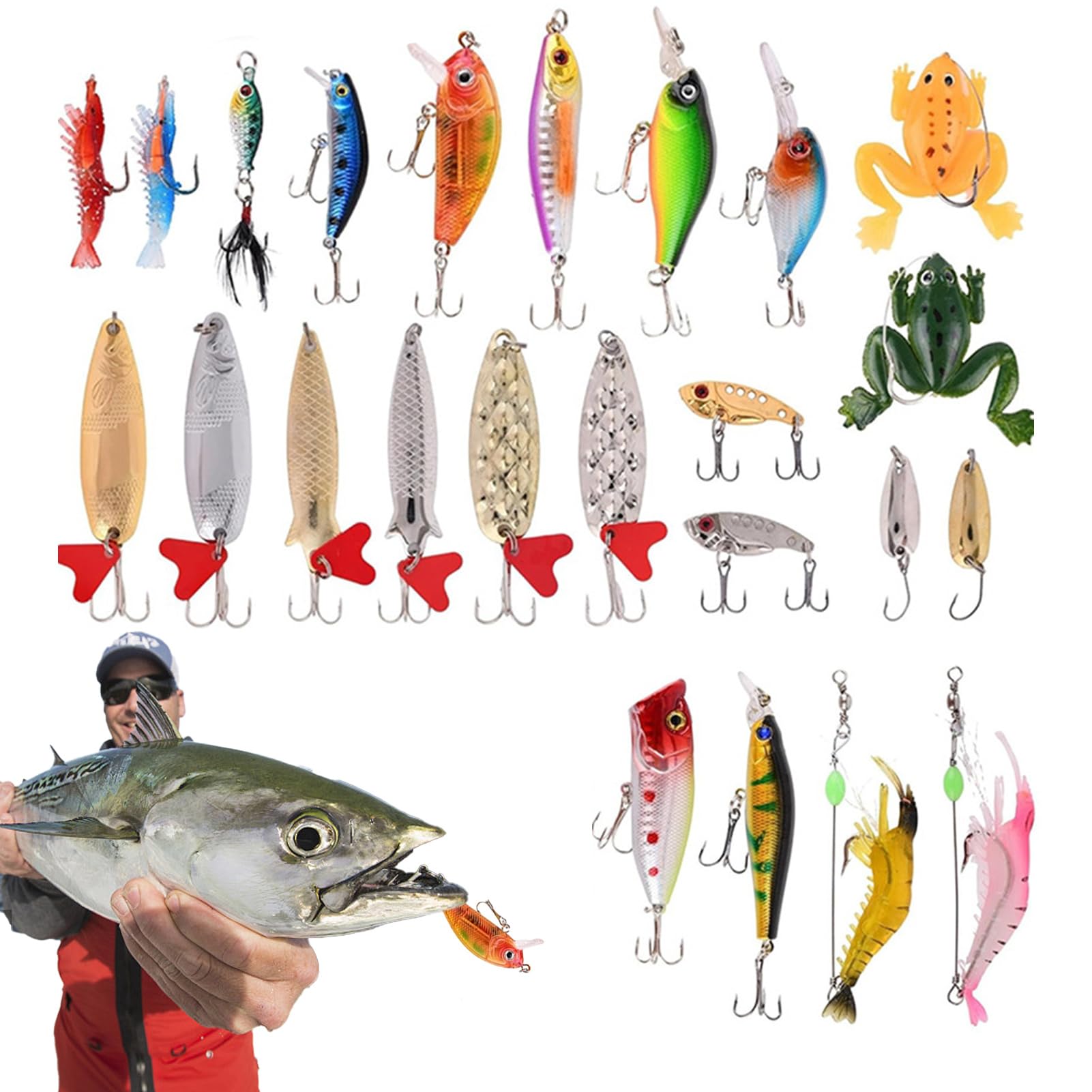 **24-Day Fishing Lure Advent Calendar – Christmas Countdown Gift for Anglers, Men, Teen Boys | Perfect for Holiday Stocking Stuffers, Secret Santa & Fishing Enthusiasts**