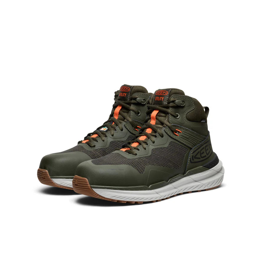 KEEN Men's CSA Synchro Waterproof Work Boot with Carbon Toe - Steel Toe Safety Shoes for Construction, Hiking & Outdoor Work - Durable Non-Slip Work Boots for Men (Model 1030644)