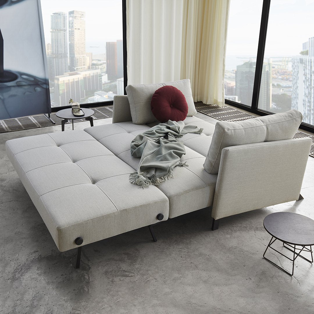 Luxury Cubed 02 Deluxe Sofa with Arms - Queen Size Modern Sectional Couch for Living Room, Lounge & Home Theater Comfortable Seating