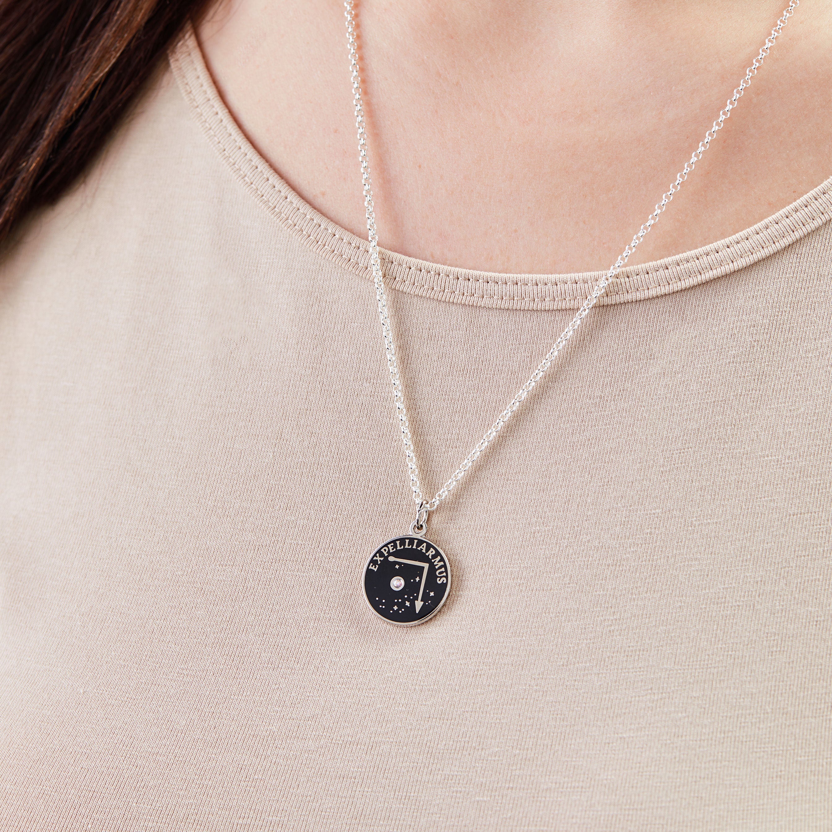 Harry Potter™ 'Expelliarmus' Spell Adjustable Necklace - Magical Jewelry for Fans, Cosplay & Gift Giving