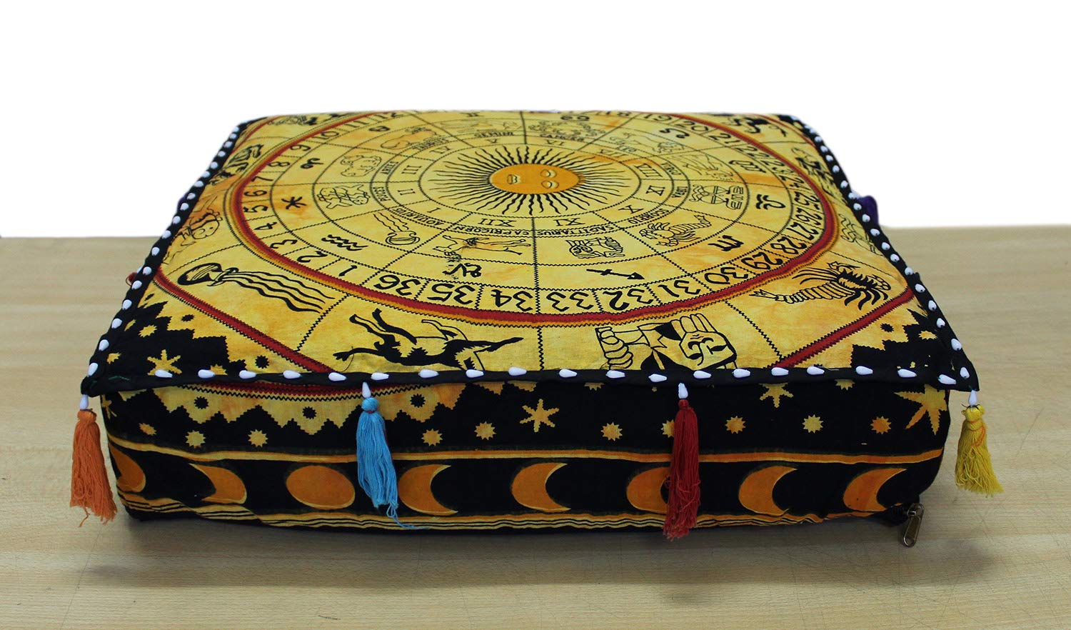 ICC Large Square Cotton Mandala Cushion Cover - 18
