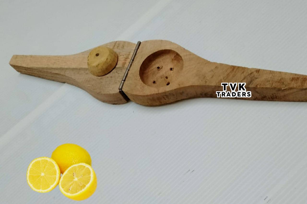 TVK Traders Premium Handmade Lemon Squeezer & Masher - Manual Citrus Lime Juicer Press for Fresh Lemonade, Orange Juice - Dishwasher Safe - Perfect for Cocktails, Baking & Healthy Drinks