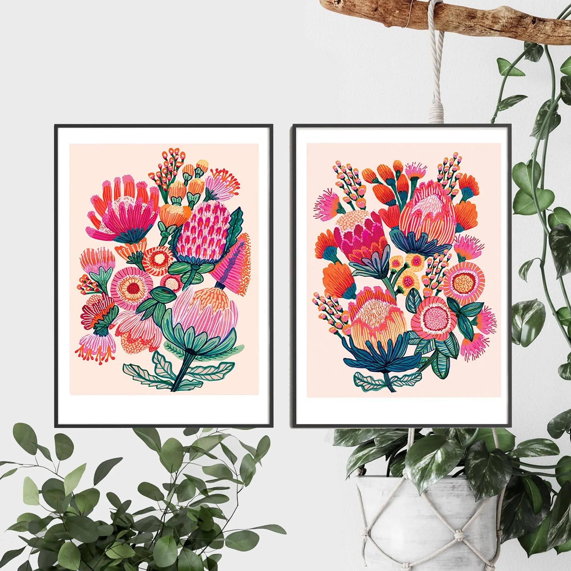 Australian Flowers Wall Art Prints - Stunning Floral Canvas Decor for Living Room, Bedroom & Office - Perfect for Home Decor & Gifts