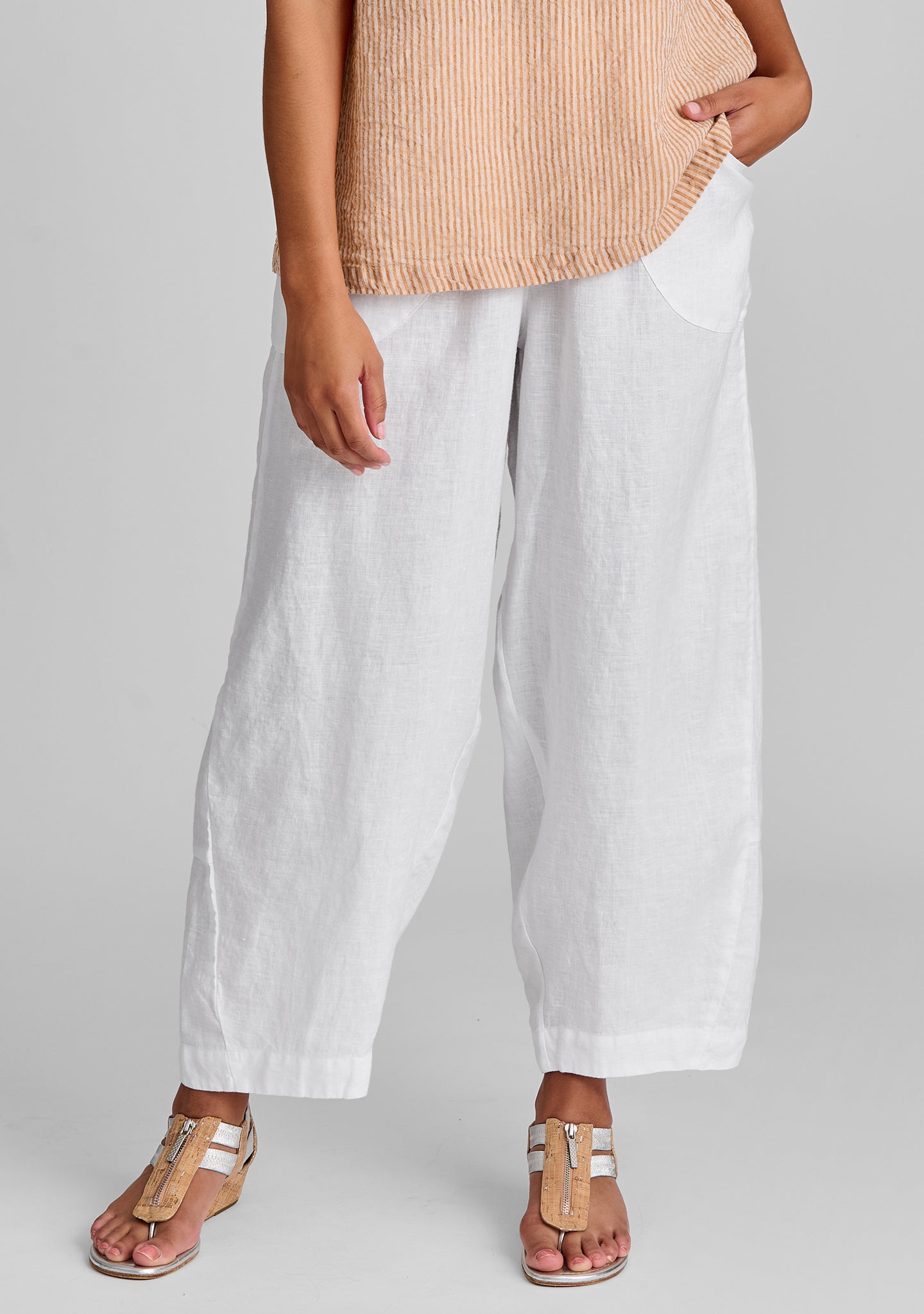 Seamly Linen Pants for Women - Breathable Comfortable Summer Wide Leg Trousers - Perfect for Beach, Vacation & Casual Wear