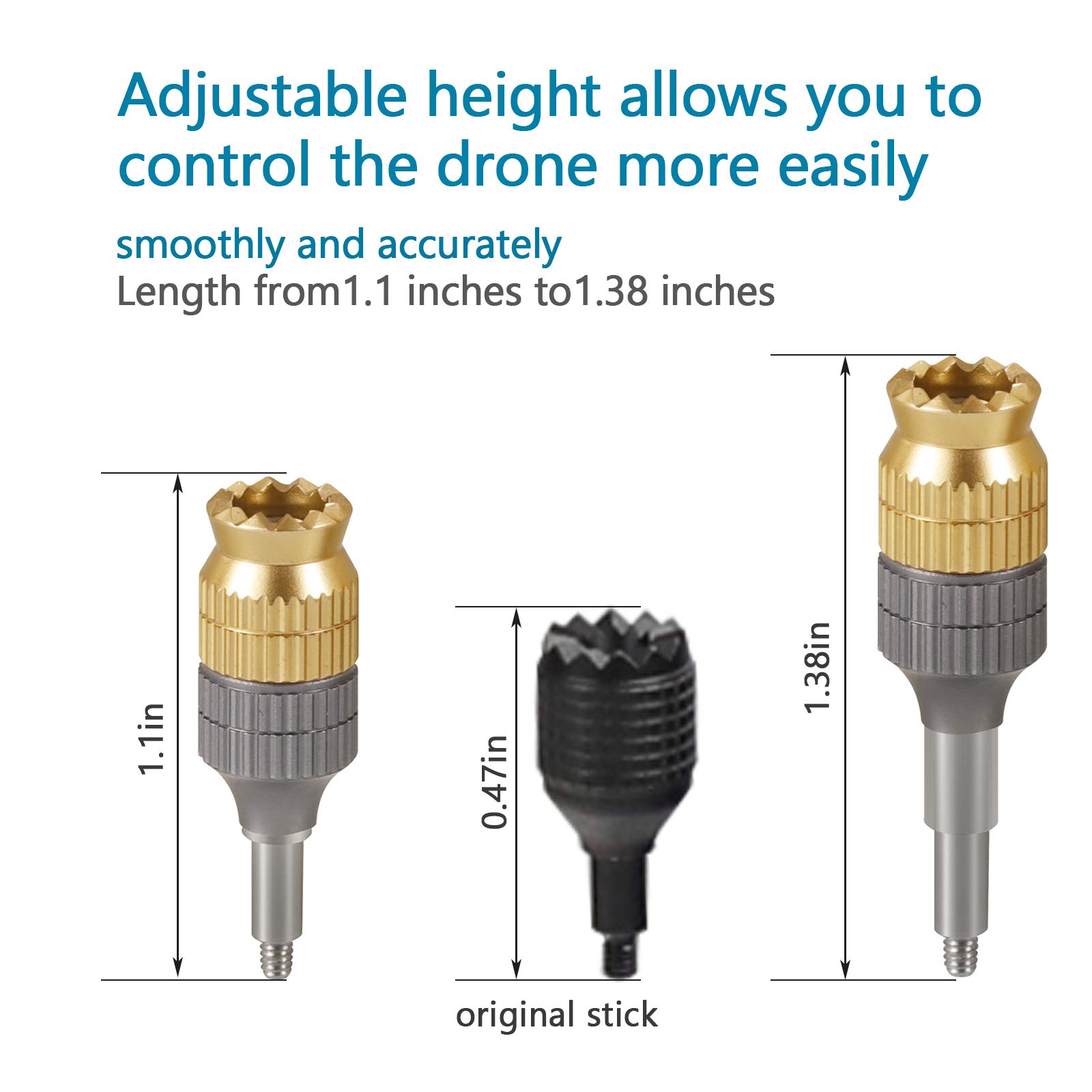 Anbee Upgrade CNC Aluminum Joystick Controller - Replacement Thumb Rocker for DJI FPV Drone | High-Precision Gaming & FPV Drone Control Accessory
