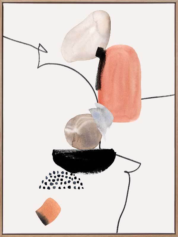 Down the Line II Canvas Art Print - Modern Abstract Wall Decor for Living Room, Bedroom & Office | High-Quality Framed Artwork for Home & Office Decor