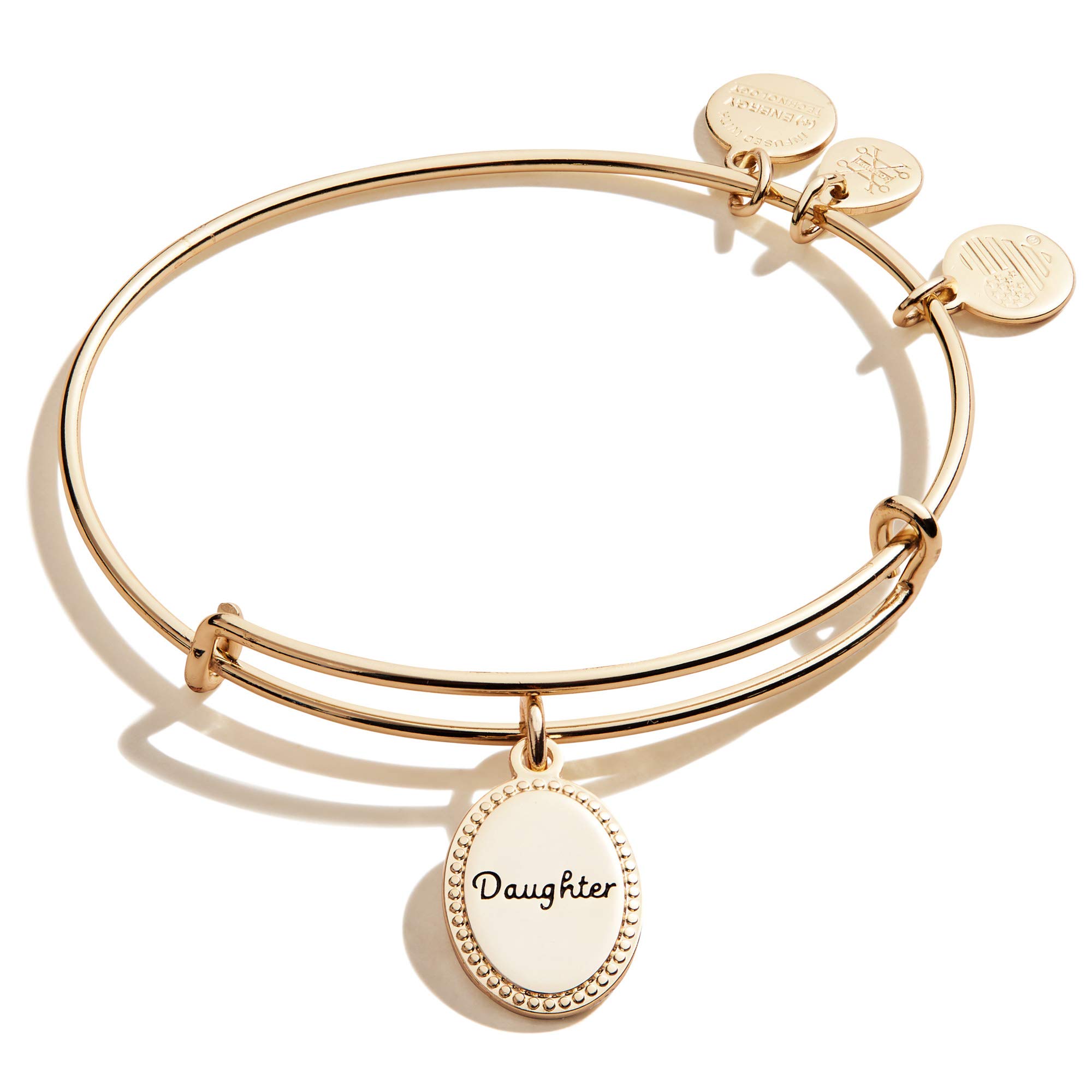 Alex and Ani Daughter Bracelets - Sterling Silver Adjustable Charm Bracelet for Women & Girls | Perfect for Birthdays, Mother's Day & Family Gifts