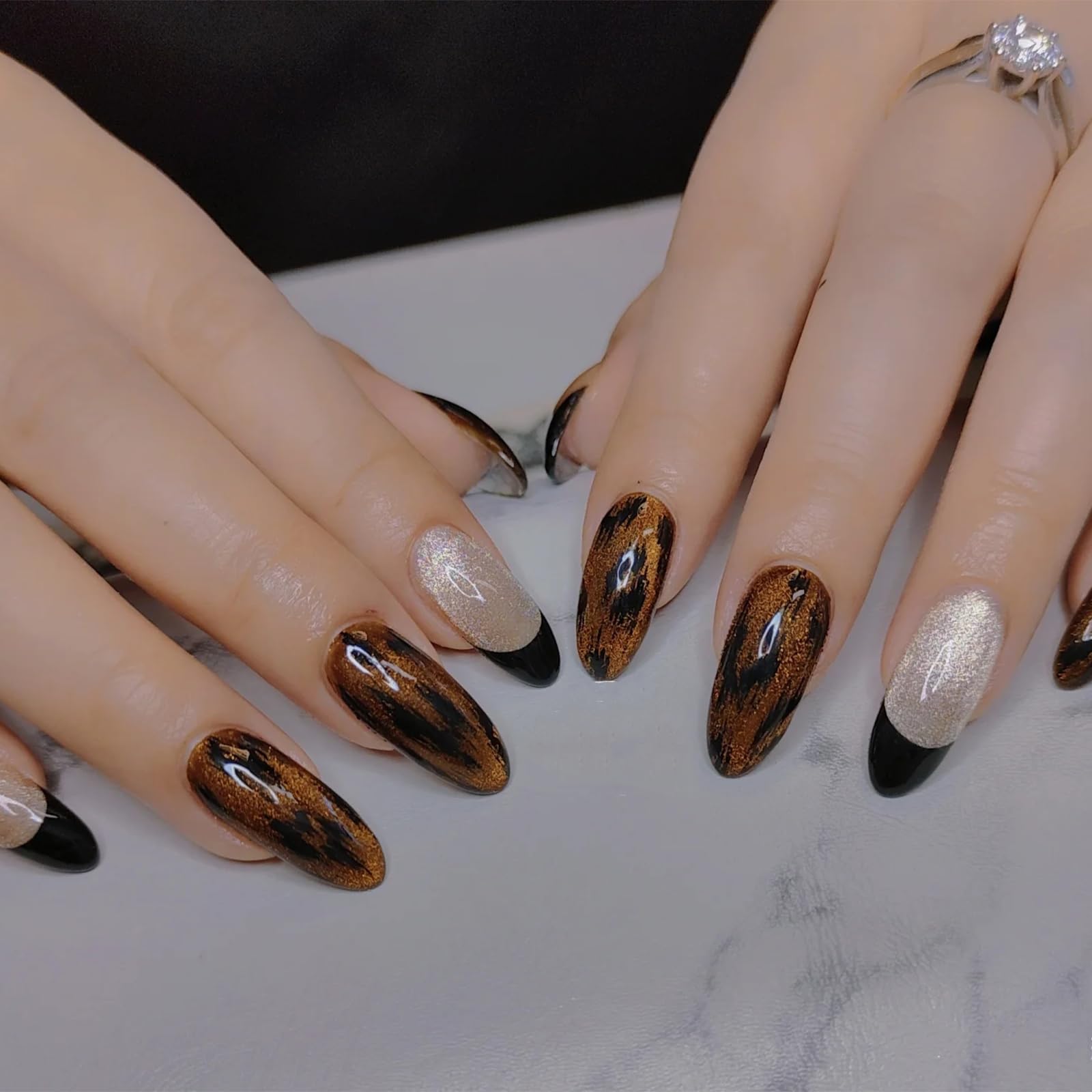COSMOO 9D Magnetic Cat Eye Gel Nail Polish - Double Magic Colors Cat Eye Effect, Long Lasting UV/LED Gel Polish (Shade 02) - Perfect for Salon, Home Manicures & Special Occasions