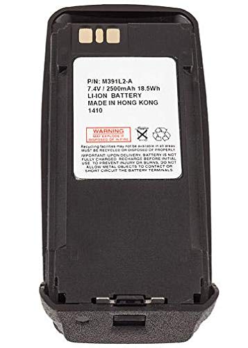 Motorola DGP 6150 Plus Compatible 7.4V 2500mAh Li-Ion Rechargeable Battery - Replacement for Two-Way Radio - Long Lasting Power for Security, Construction & Outdoor Communication