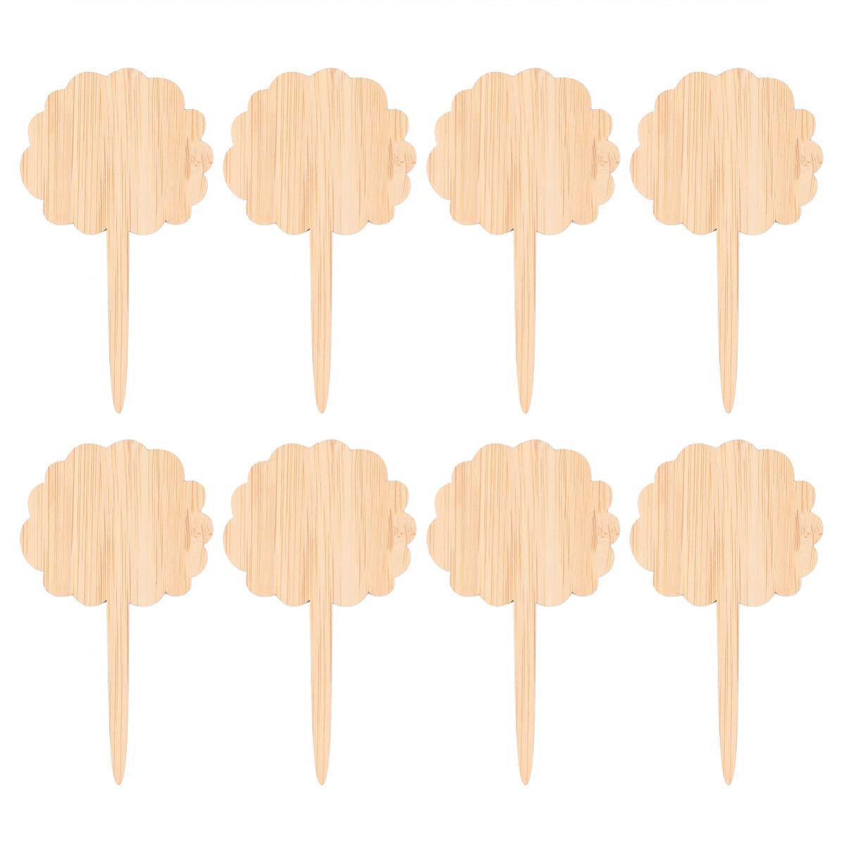 30PCS Wooden Plant Labels - Blank Handwriting Garden Markers for Flowers, Herbs & Nursery Plants | Decorative Floral Tags for Gardening, Seed Starting & Organizing Your Backyard Garden