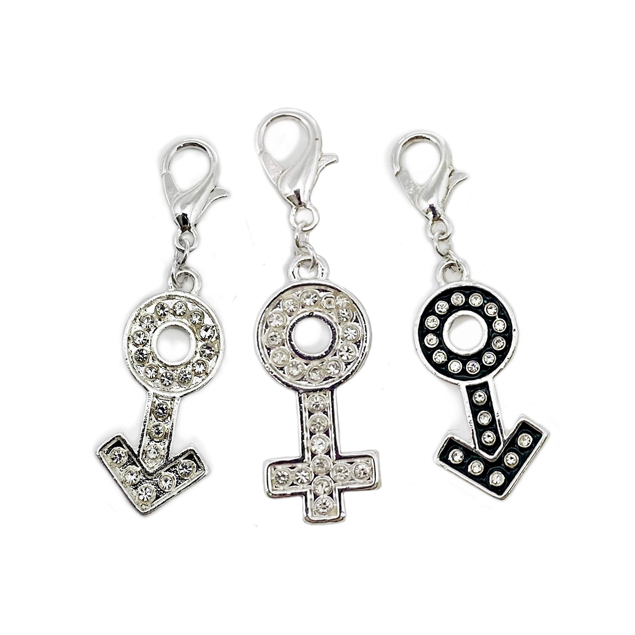 HotWife & Queen Crystal Charms for Jewelry - Rhinestone Bracelet, Anklet & Necklace Charms (BBC, QOS, Swinger, Cuckold) - Perfect for Couples Jewelry, Lifestyle Accessories & Adult Parties