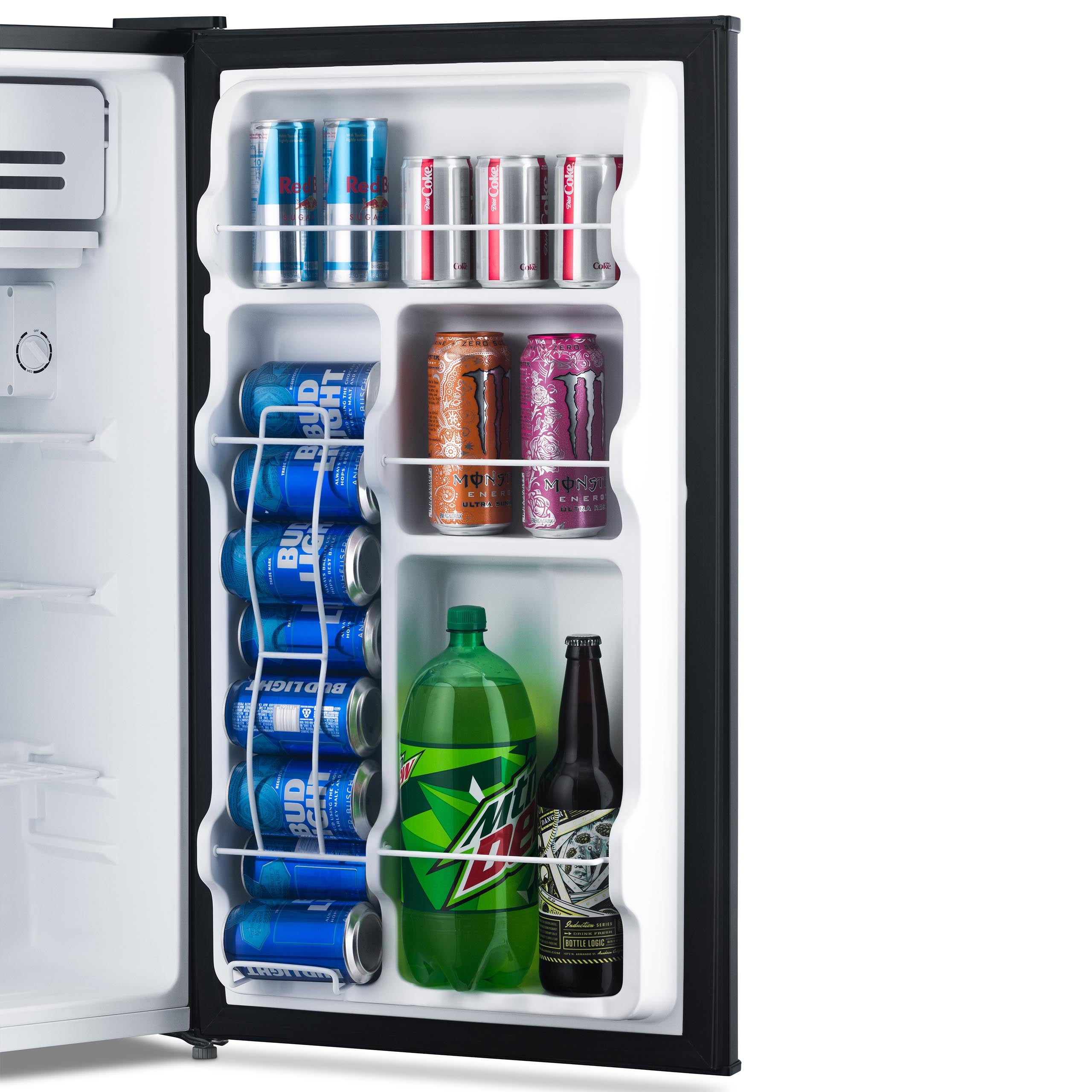 Newair® 3.3 Cu. Ft. Compact Mini Fridge with Freezer - Energy Efficient Black Refrigerator for Bedroom, Dorm, Office & Small Spaces - Perfect for Snacks, Drinks & Personal Food Storage