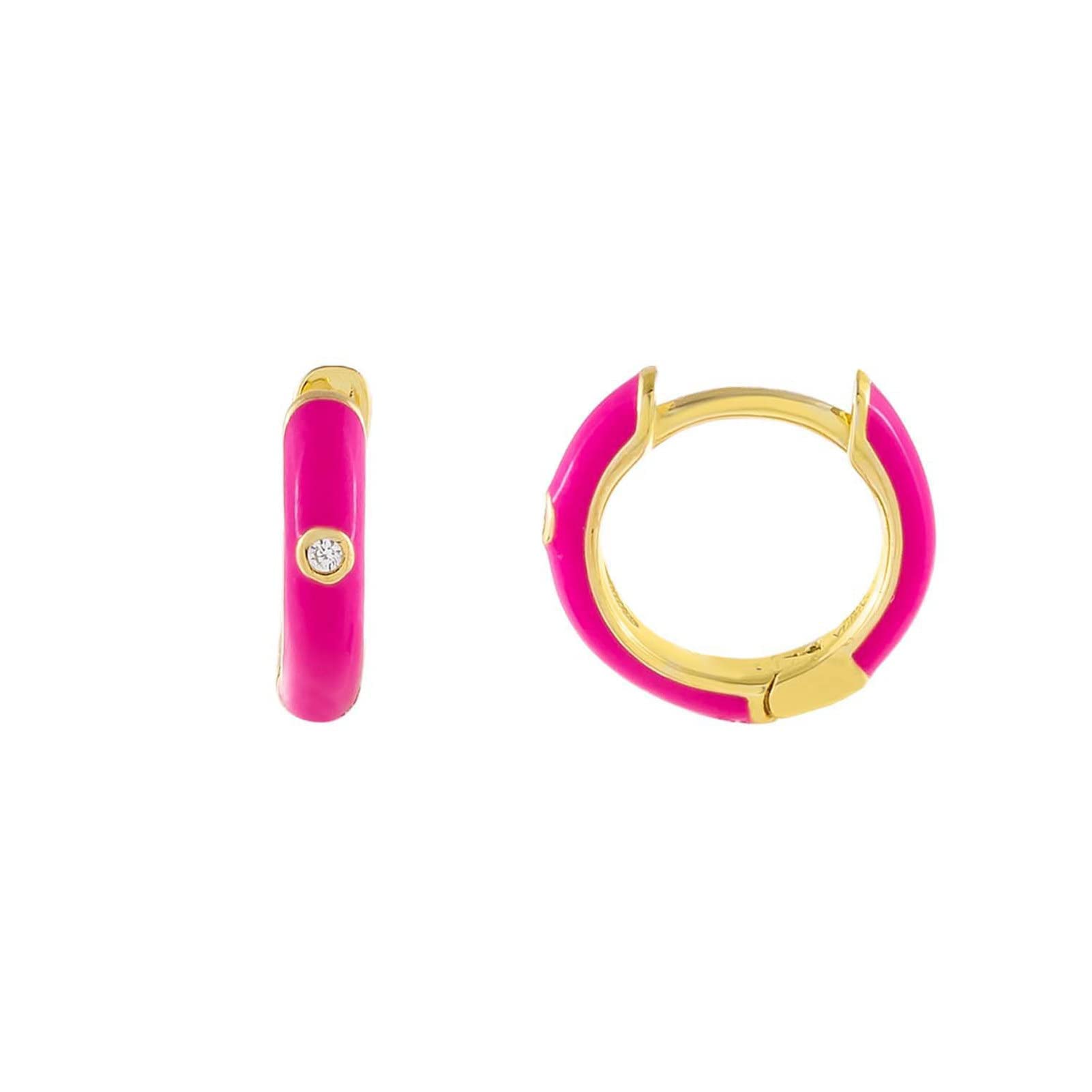 Exquisite Alloy Hoop Earrings for Women - Round Cubic Zirconia Stud Earrings Jewelry Accessory (1 Pair) - Perfect for Parties, Weddings & Everyday Wear