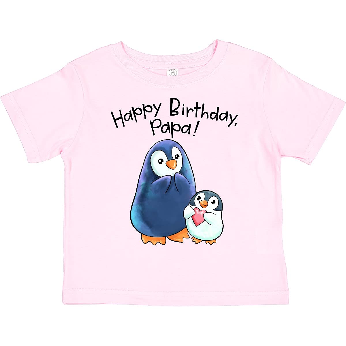 Inktastic Happy Birthday Papa Cute Penguins Toddler T-Shirt - Adorable Gift for Dad's Birthday Party & Father's Day Celebration