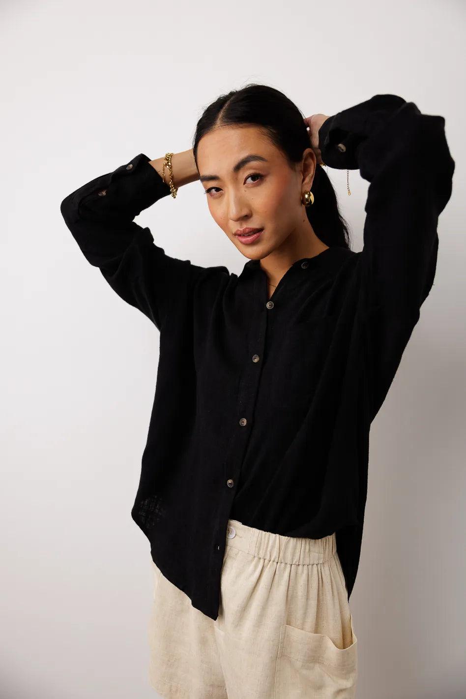 Finley Black Button Up Shirt for Men | Stylish Casual & Formal Wear | Perfect for Office, Dates & Special Occasions