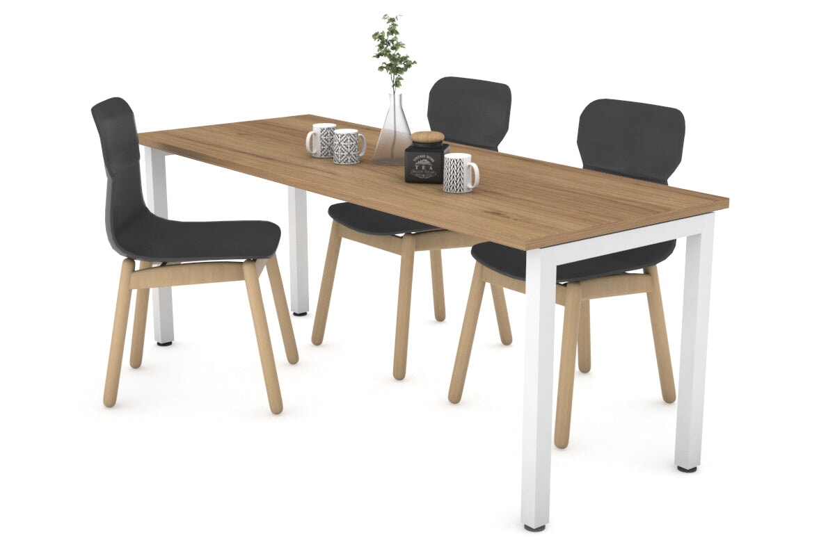 Quadro Square Legs Table - 1600L x 800W Modern Dining Table for Home & Office | Perfect for Kitchen, Dining Room, Conference Room & Workspace