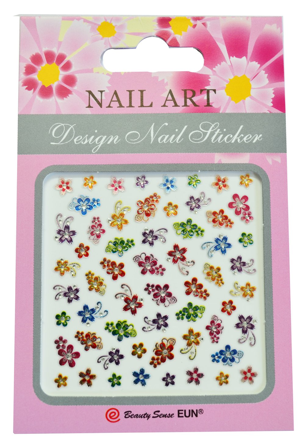 Via Mazzini Multicolor 3D Nail Art Stickers for Girls - Set of 3 | DIY Nail Decals for Kids, Teens & Women | Perfect for Parties, Salons & Home Manicures