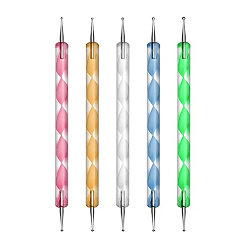 FAMEZA 5pcs Nail Dotting Pen Tool Set - Professional Nail Art Design Kit for Dotting, Painting & Manicure - Perfect for Salon, Home DIY & Nail Art Enthusiasts