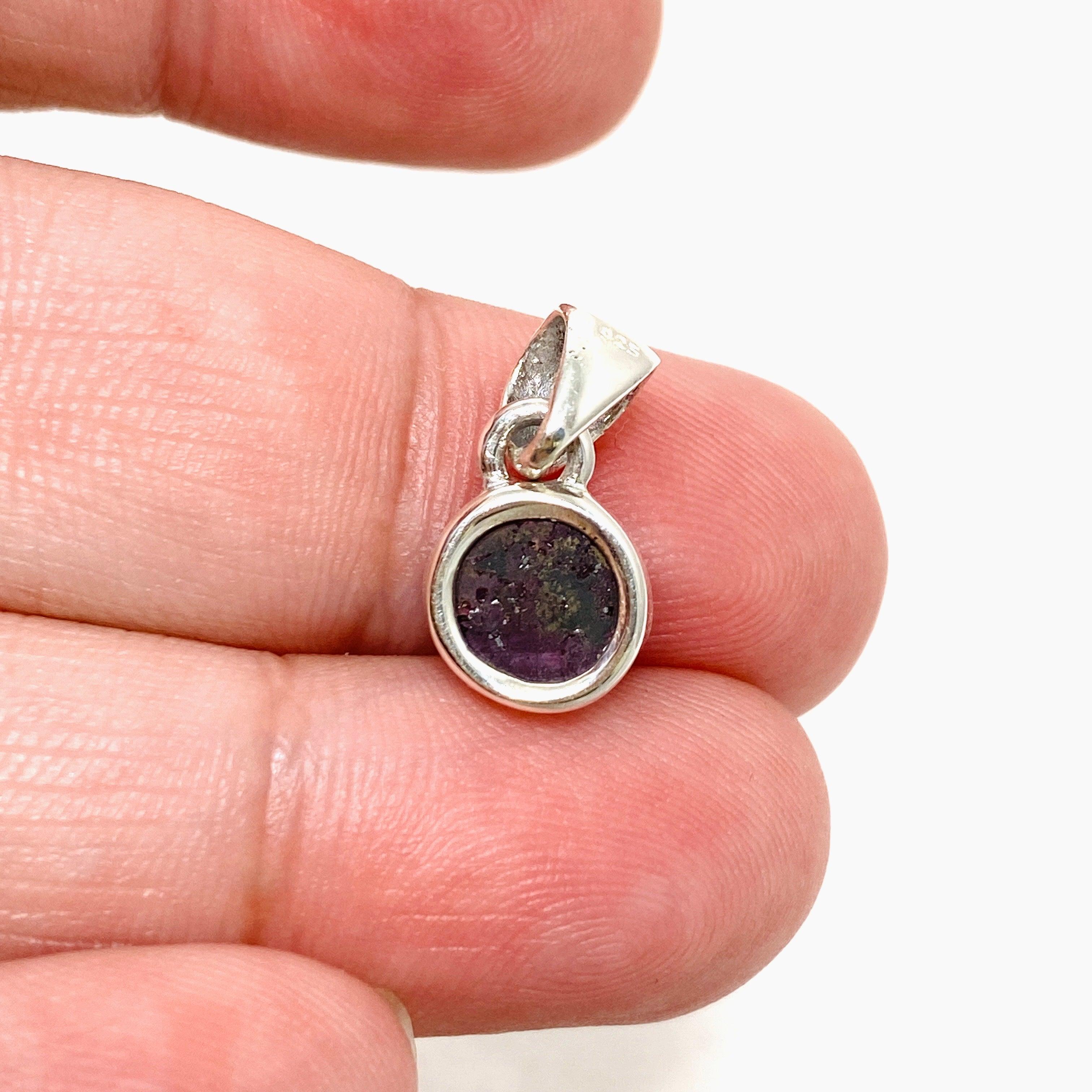 14K Gold Ruby Petite Round Pendant Necklace KPGJ4344 - Perfect for Valentine's Day Gifts & Anniversary Jewelry