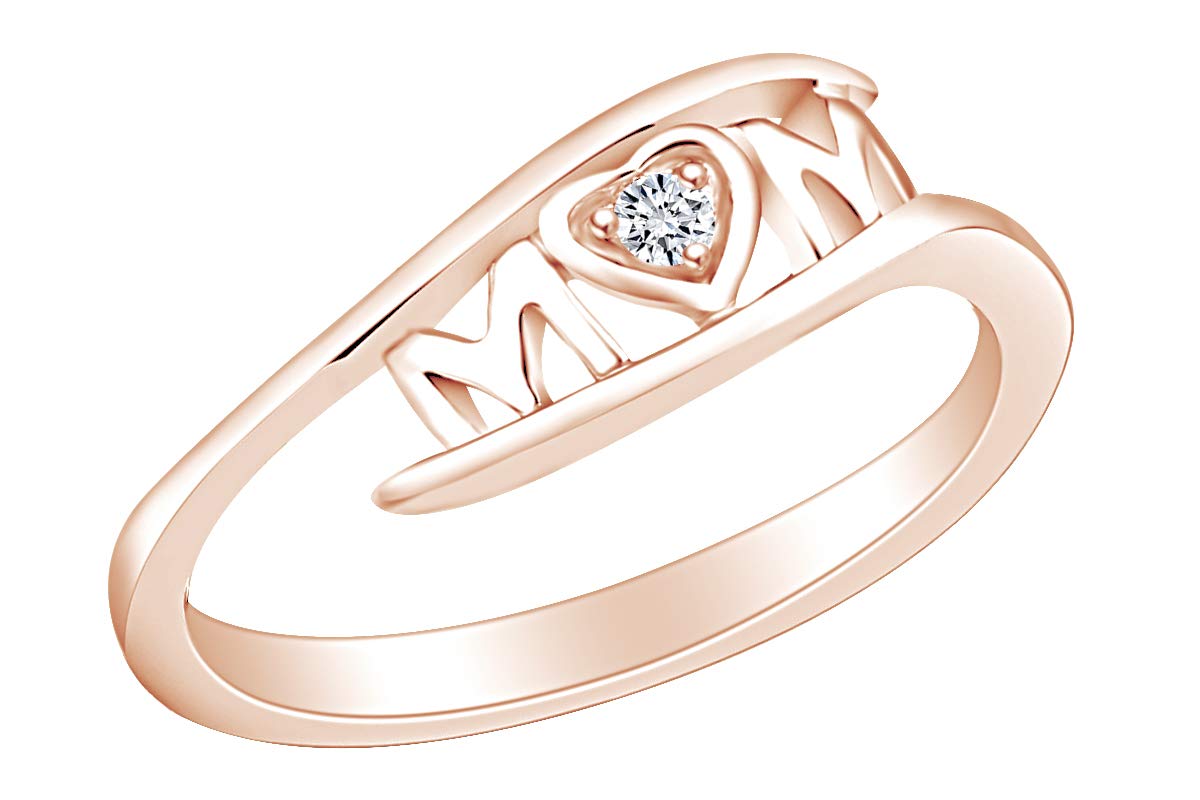 Affordable 14k Gold Over Sterling Silver Heart Promise Ring with White Cubic Zirconia - Perfect Mother's Day Gift, Anniversary Present & Romantic Jewelry for Women
