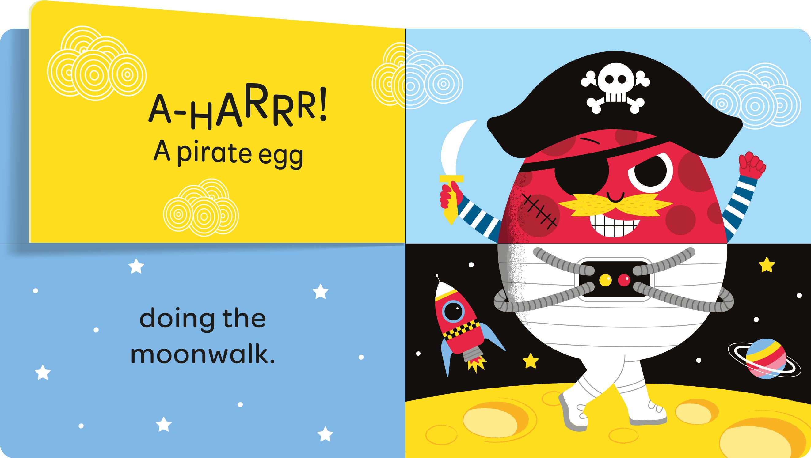 Scrambled Eggs Board Book for Toddlers - Interactive Baby Learning Book with Colorful Illustrations | Perfect for Early Childhood Education, Bedtime Stories & Parent-Child Bonding