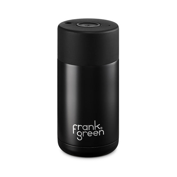 Frank Green Original Reusable Coffee Cup - 16oz Insulated Stainless Steel Travel Mug with Lid, Leak-Proof & Eco-Friendly (Perfect for Office, Commuting, Hiking & Outdoor Activities)