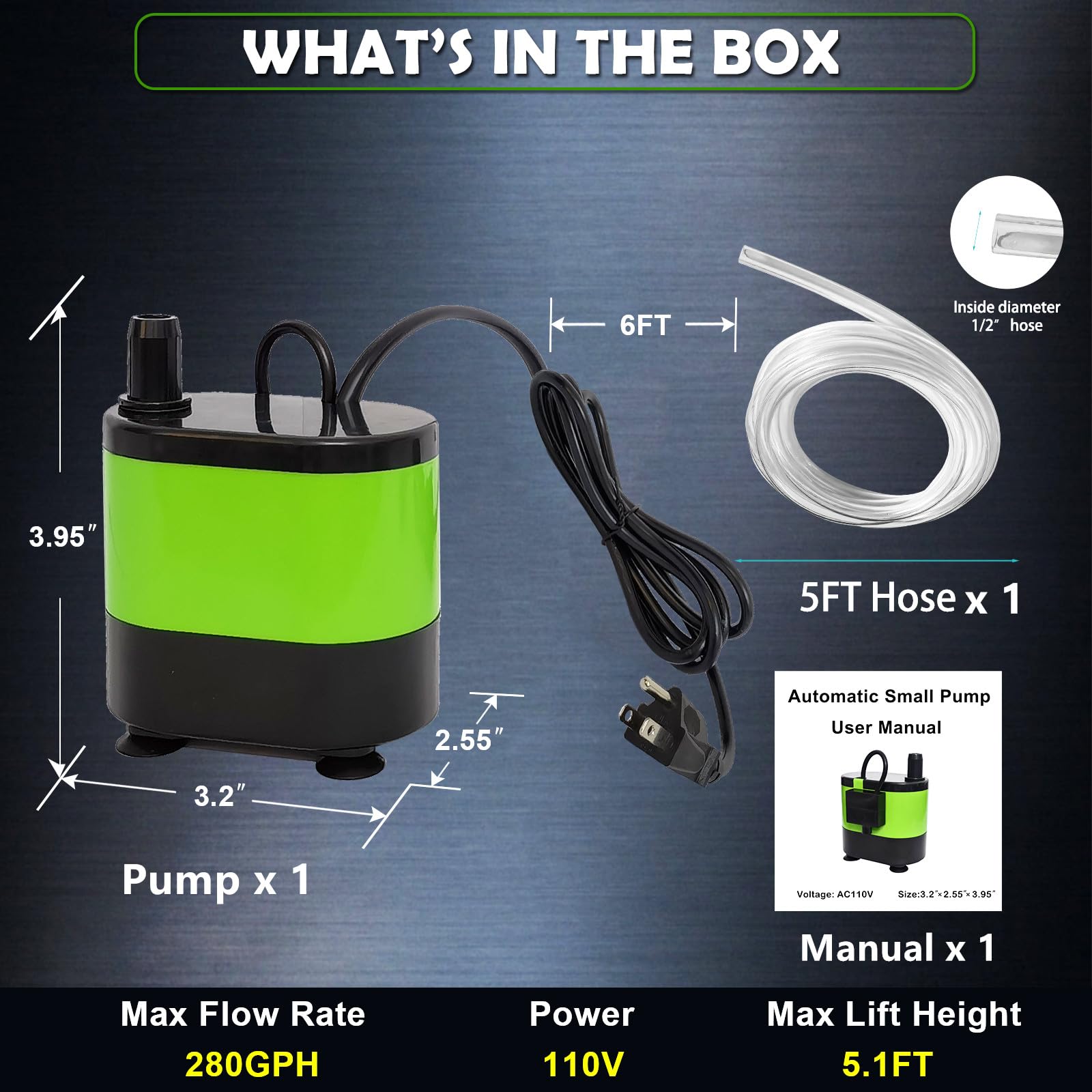 Automatic Condensate Pump - Small Sump Pump for AC, Dehumidifier & Evaporative Cooler | Efficient Water Removal for Air Conditioners, Swamp Coolers & HVAC Systems | Perfect for Home, Office & Basement Use