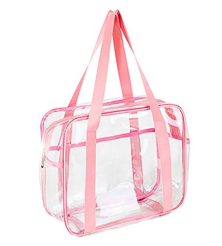 BesYouSel Clear PVC Zippered Makeup Bag - Waterproof Travel Cosmetic Organizer for Toiletries, Bathroom Storage & Vacation Essentials | Perfect for Travel, Gym, Beach & Daily Use