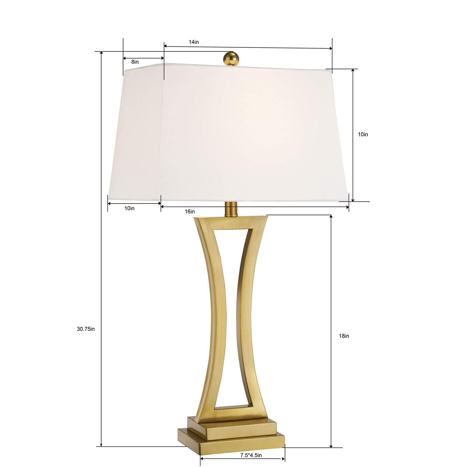 Maxax Contemporary Table Lamps Set of 2 - 30.75