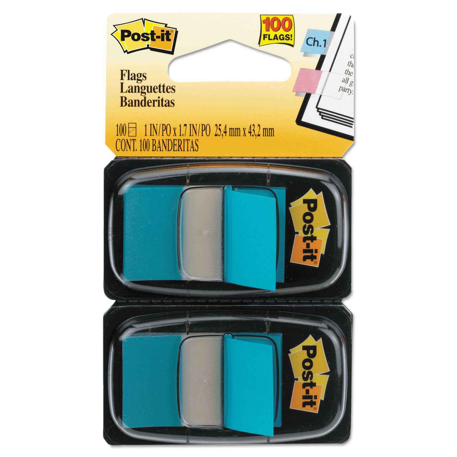 Post-it Standard Tape Flags in Dispenser - 680BE2 - 1/2