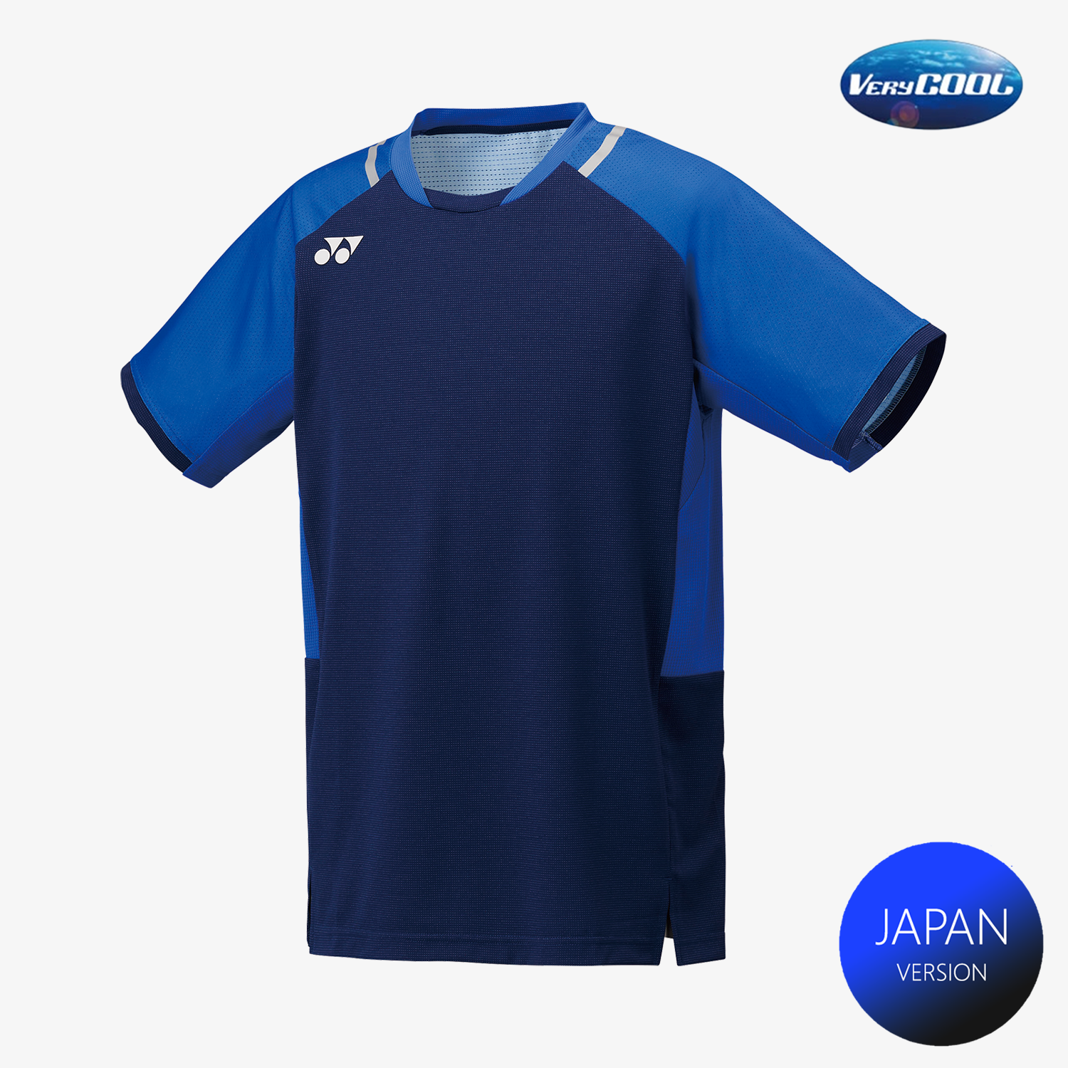 Yonex Men's Crew Neck Tennis Shirt 10633 - Dark Navy - Moisture Wicking & Breathable for Sports & Casual Wear