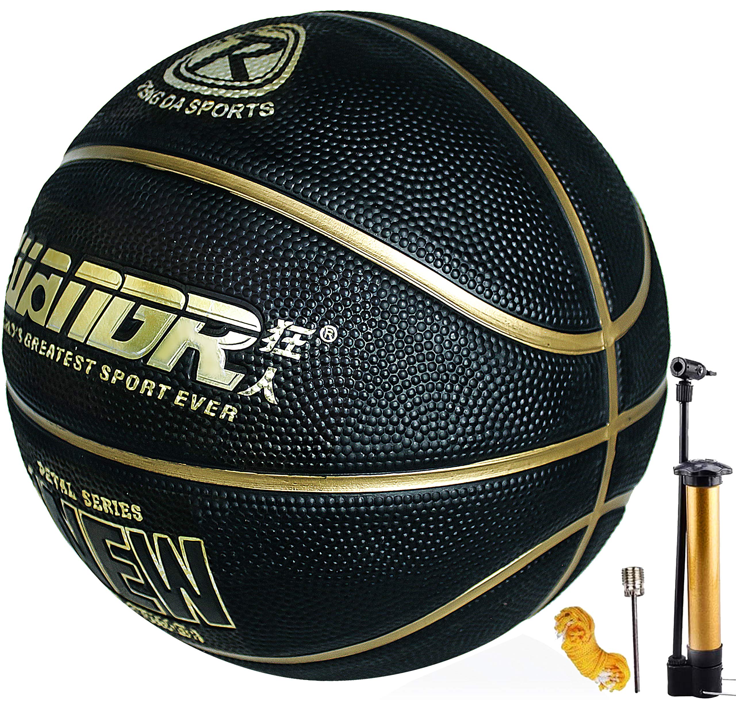 Senston Size 7 Official Basketball for Adults & Kids - Indoor/Outdoor Game Ball with Air Pump - Perfect for Street Play, Gym Training & Competitive Matches