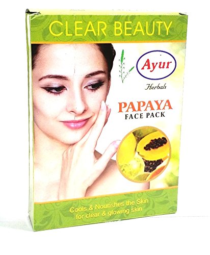 Ayur Papaya Face Pack (Set of 4) - Natural Skin Brightening & Exfoliating Treatment for Glowing Complexion - Perfect for Daily Skincare & Spa Days