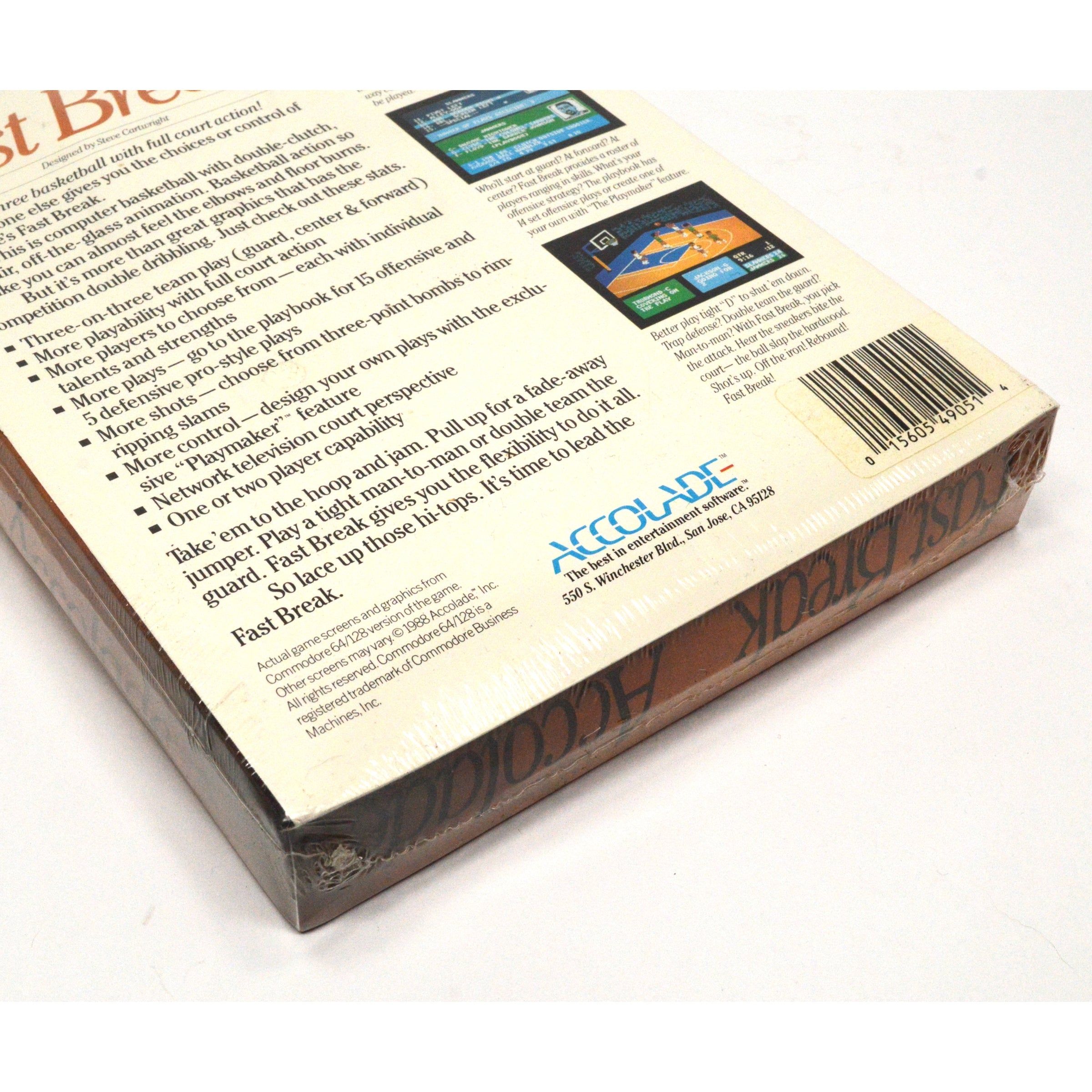 AMIGA 500/1000/2000 FAST BREAK Basketball Computer Game - Factory Sealed New Retro Sports Video Game for Classic Computer Gaming Enthusiasts - Perfect for 80s/90s Nostalgia Gaming Sessions